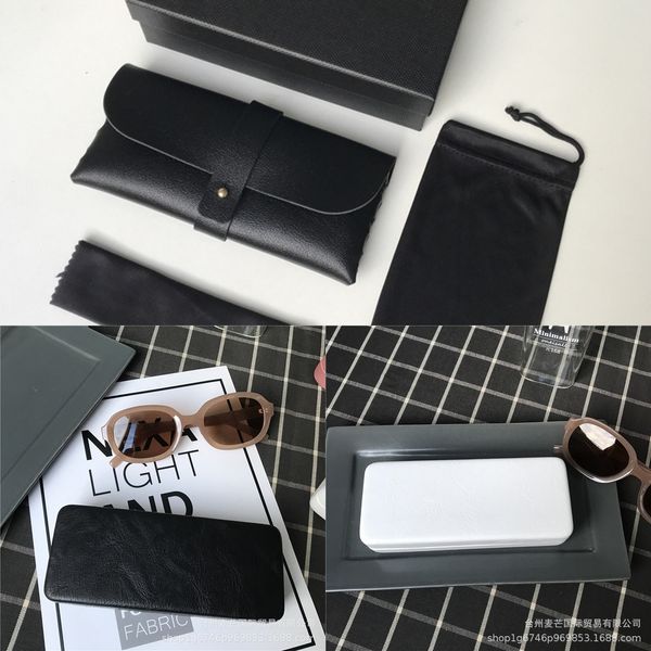 

leather myopia case case storage glasses box women's ins simple and convenient hipster sunglasses storage box men's anti-pressure