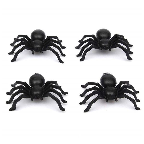 

20pcs black spider halloween decoration festival supplies funny prank toys