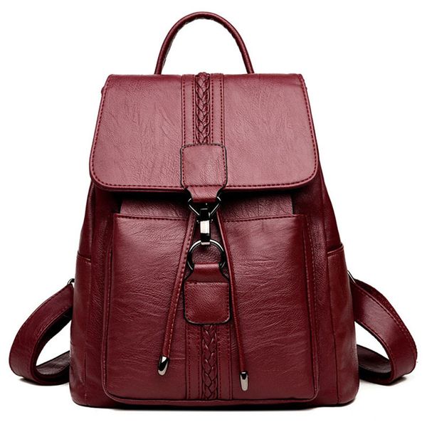 

women backpack high capacity leather backpacks multifunction school bags for teenage girls 2020 women bagpack mochila sac