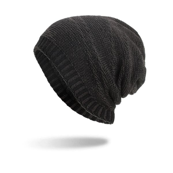 

striped cotton hats warm winter knit cap 9.6, Blue;gray