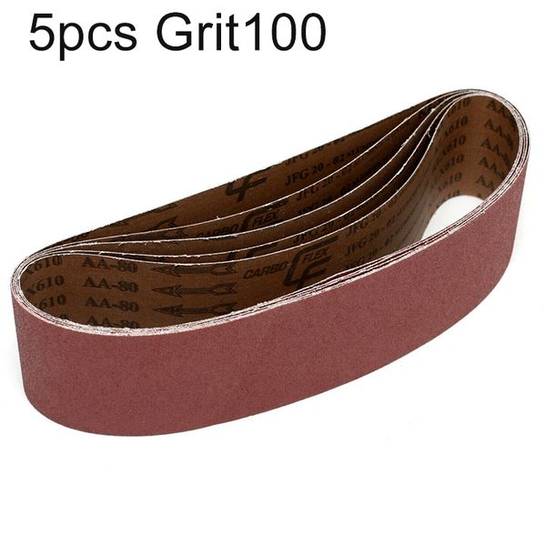 

5pcs 100 x 610mm sanding belt 40~320 grit abrasive belts sanding polishing tool