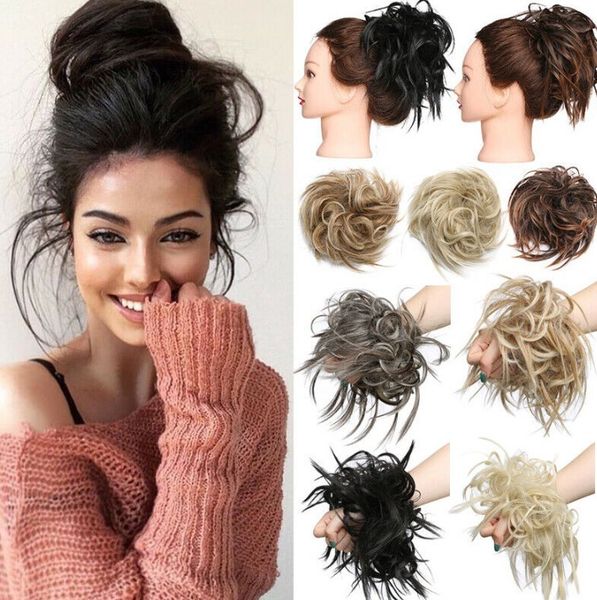Fashion Natural Hairpiece Chignon Synthetic Hair Donut Roller Fast