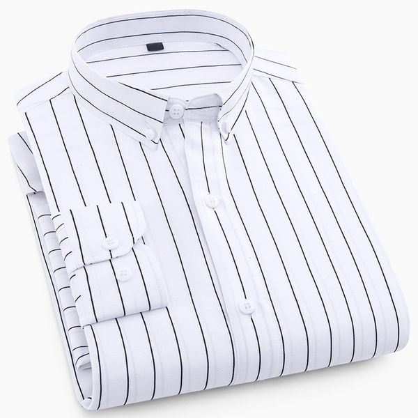 

men's dress shirts shirt long-sleeve standard-fit spring autumn striped & plaid print social business men brand clothing my206, White;black