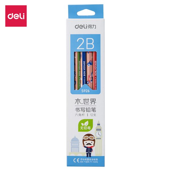 

deli graphite pencils for school cute pencil 2b hb 1 box(12pcs) drawing pencil set pencils for kids s925 s926