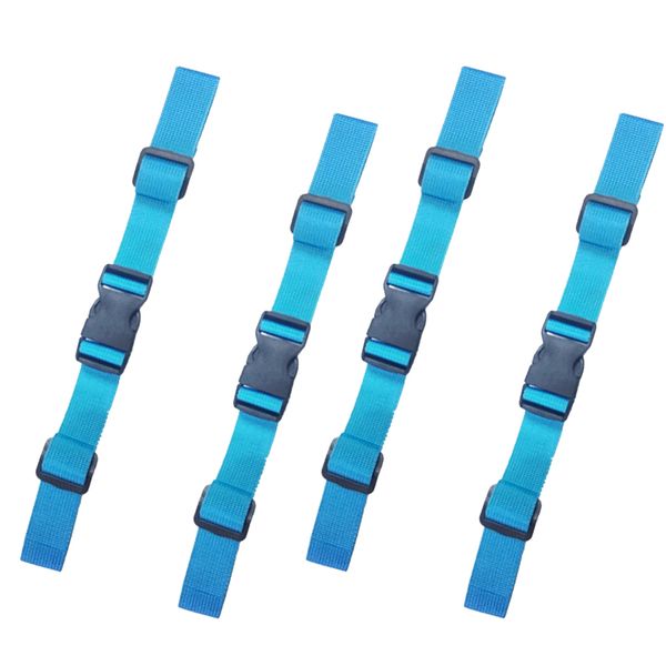 

2 pairs adjustable backpack chest sternum straps nylon waist belts harness belts blue