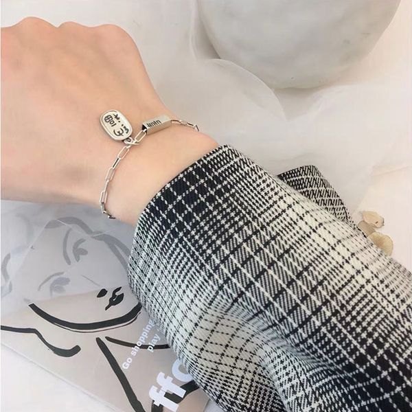 

have weijia people lucky hannaford hi word magnet couple bracelet mens and womens-smaller design attraction net red jewelry, Black