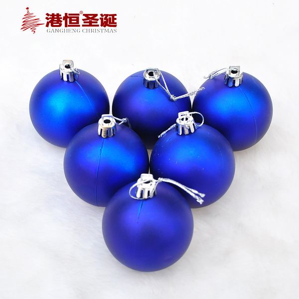 

6pcs christmas 6 ~ 8cm matte blue balls christmas tree ornaments ball decor for home santa gift ing