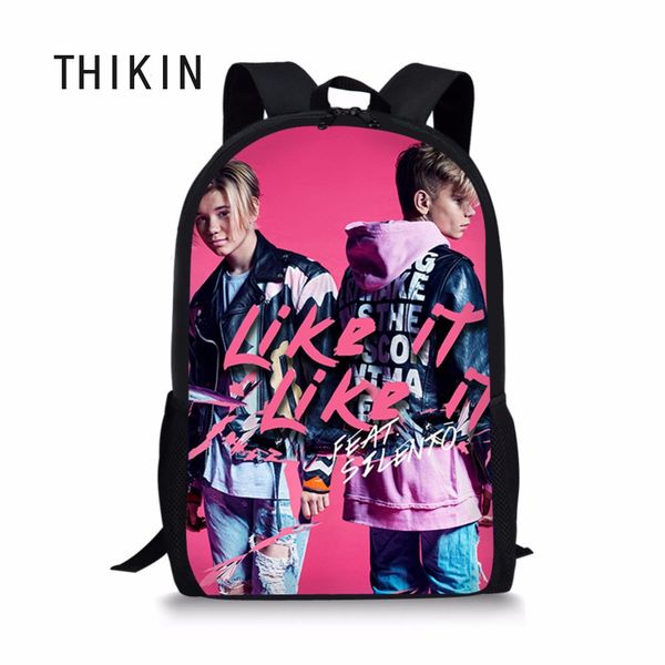 

thikin marcus and martinus school bag personalized backpack for boys girls kids teenage book bags fashion 2019 design mochila