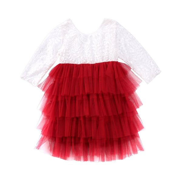 

2020 Pudcoco Newest Fashion Toddler Baby Girl Clothes Lace Flower Dress Party Pageant Tutu Tulle Backless Formal Dress