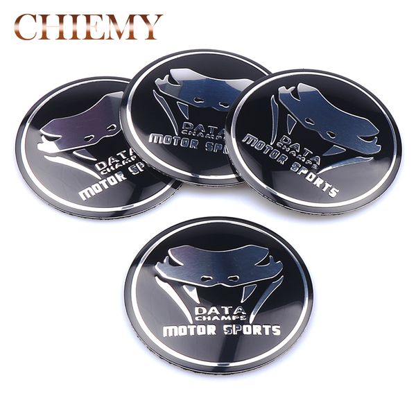 

4pcs car styling motor sports viper logo car wheel hub center cap sticker for dodge viper gts charger challenger durango