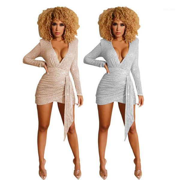

clothing sequins womens party dresses deep v neck column summer bodycon dresses solid color womens desginer, White;black