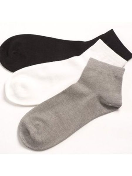 

men's clean solid color socks, odor proof, sweat proof, young people's solid color socks. category 102, Black
