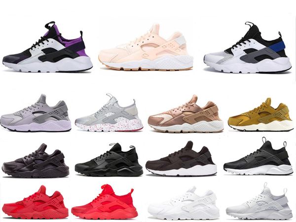 

huarache 1.0 4.0 mens women running shoes triple black white red grey pink gold huaraches men trainers women sports sneakers size 36-45