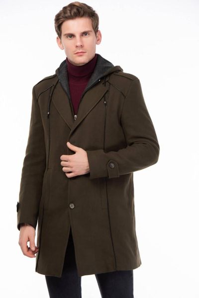 

dewberry male khaki overcoat-1020001p8334, Black;brown