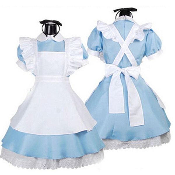 

шанхай история лолита платье горничной косплей костюмы хэллоуин костюм для девочки (6--12, Blue