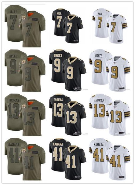 

Men women new orlean 13 aint 13 nfl jer ey 9 drew bree 41 alvin kamara 13 michael thoma 7 tay om hill football jer ey, Black;red