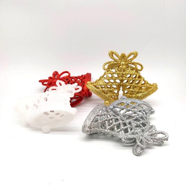 

2pcs 11cm new plastic christmas tree ornaments christmas bells decorations party pendant decor festival home decoration
