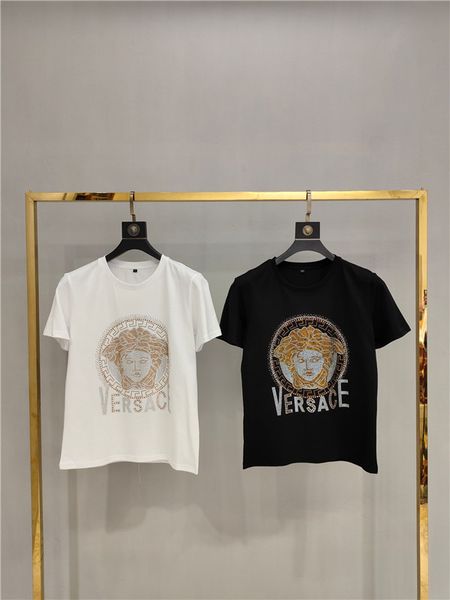 

summer men's t-shirt fashion men's and women's t-shirt letter jacket hip hop street casual letter printed t-shirt2, White;black