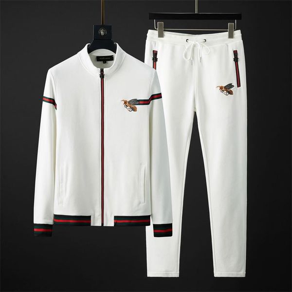 

new men stylist sportswear and sweatshirts autumn jogger luxurious male sweatsuits joggers tracksuits letter printing mens clothing, Gray