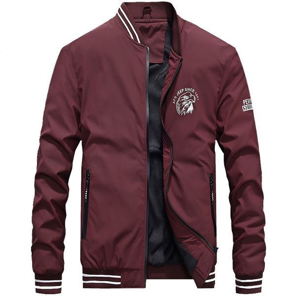 

polyester baseball jacket men spring autumn stand collar casual jacket and coat korean fashion clothing bomber, Black;brown