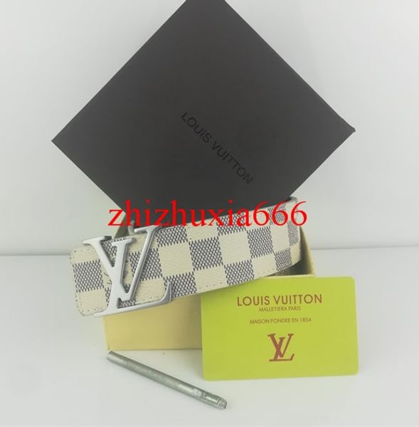 

new black luxury new fashion belt gold buckle men and women belt + size 105-120 with box, Black;brown