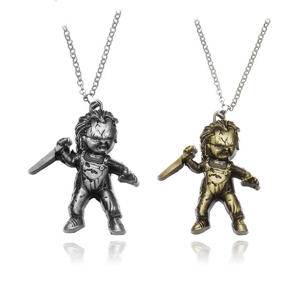 

american thriller film jewelry classic horror curse of chuck seed of chucky necklace, Silver