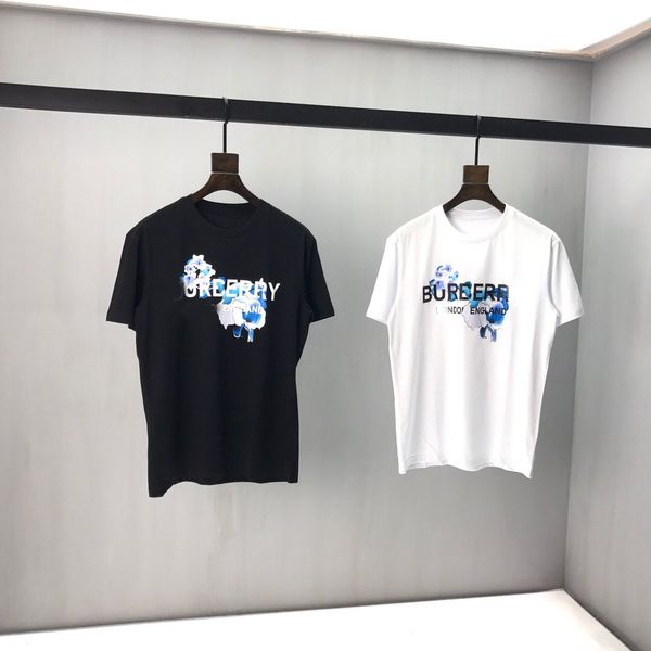 

начало весны 2020 новый цвет блока письмо бренда с коротким рукавом тройник черный и белый двойной нити тонкой хлопчатобумажной ткани kk19, White