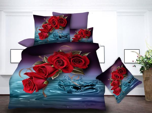 

wensd jacquard bedding set luxury 3d rose,lover ring rose wedding duvet cover bedsheet pillowcase bedding set juego de cama