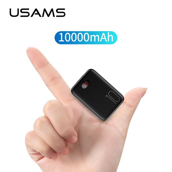 

usams mini power bank 10000mah external battery portable charger 5v/2a dual usb powerbank for iphone 7 samsung xiaomi power bank