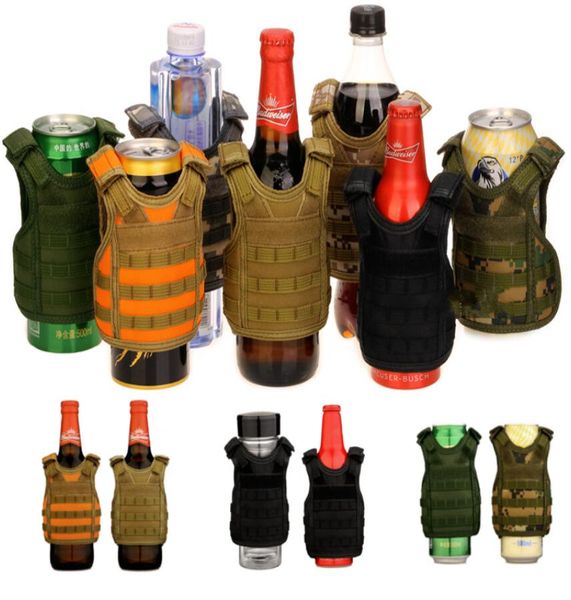 

bottle vest tactical beverage cooler military beer mini molle vest hunting bottle drink adjustable shoulder straps drinkware handle