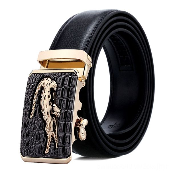 

150cm men belt with stainless steel automatic buckle for mens cow real genuine leather luxury belts belts & accessories quality brand design, Black;brown