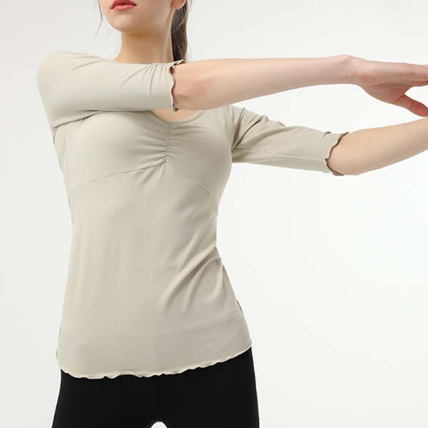 

2020 yoga mesh shirts quick dry fitness sports clothes female running short sleeve hollow back female sport t shirt running, White;red