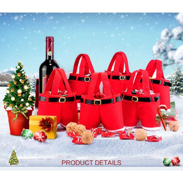 

новизна игрушки рождественские конфеты мешок санта брюки подарочные пакеты пакет рождественские украшения принадлежности подарок