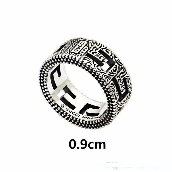 

роскошные ювелирные изделия кольца мужчин античный серебряные обручальные g дизайнер ringsstripe титана стали кольца для пары, Silver