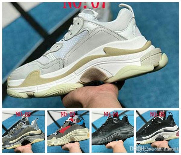 

Multi Luxury Triple S Designer Low New Arrival Sneaker комбинация подошвы сапоги мужская женская обувь высшего качества Повседневная обувь с коробкой