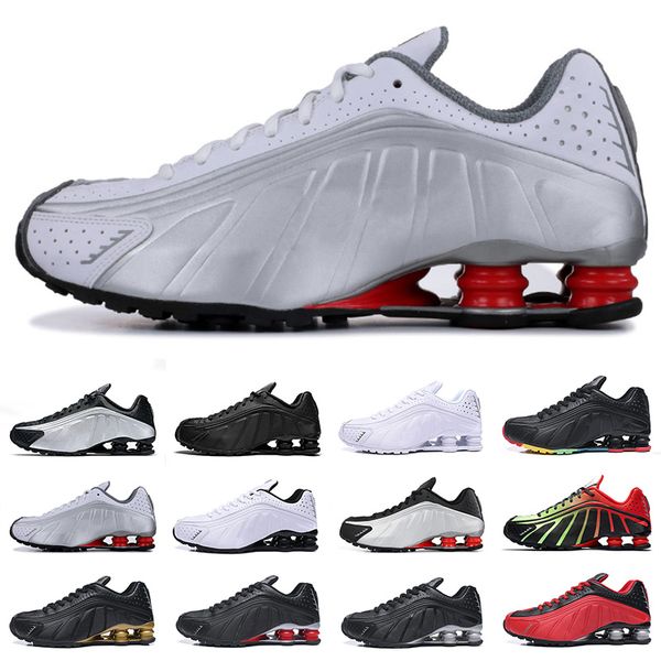 

Top Black Gold Shox R4 Men Designer Shoes Chaussures R4 Running Shoes Zapatillas Hombre Nz Sport Trainer Sneakers Size 40-46