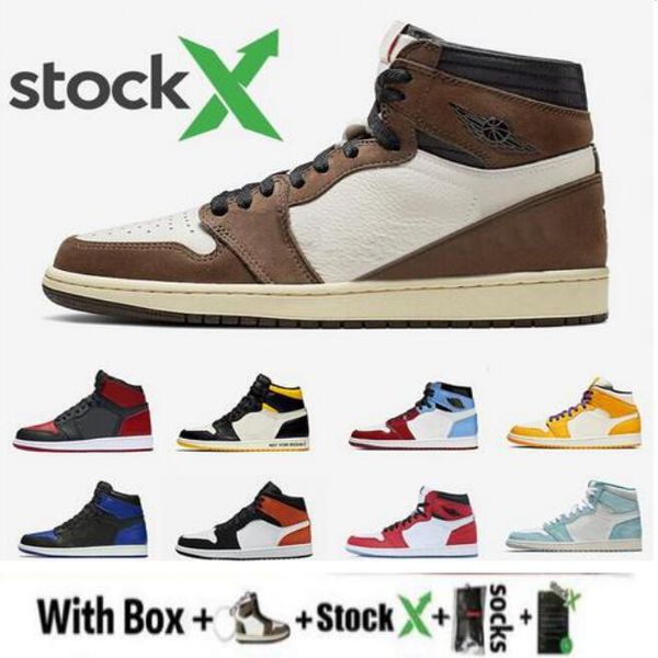 

jumpman новый релиз travis 1 1s high og ts sp cactus jack dark скоттс мокко мужчины женщины баскетбол обувь аутентичные подножка кроссовки