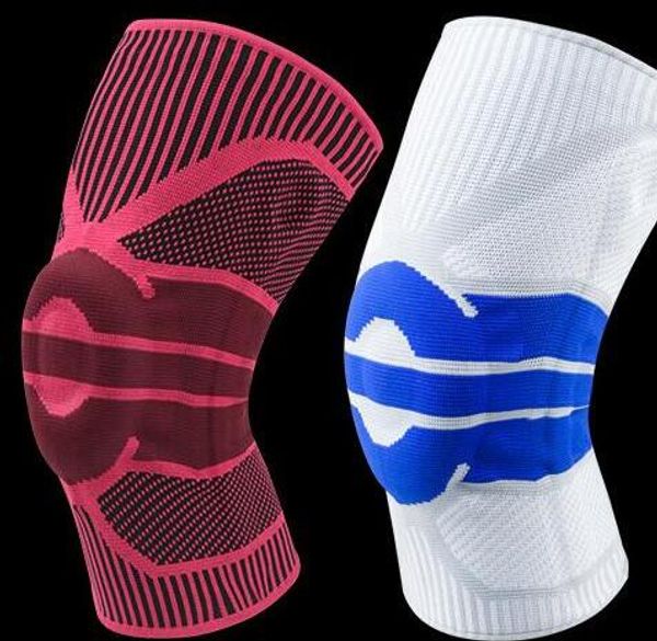 Sicurezza uomo donna Design Ginocchiera sportiva Calcio Basket Basket traspirante in silicone elastico a compressione parastinchi fitness rotula