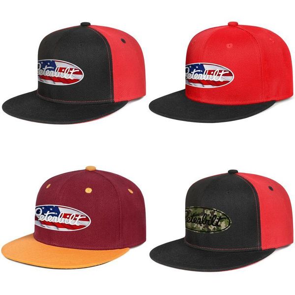 

peterbilt truck 379 custom american flag mens and womens snap back baseballcap fitted vintage hip hopflat brimhats camouflage open car, Blue;gray