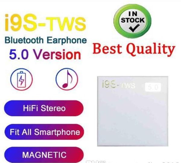 

i9s tws 5.0 earphone headphone up window stereo tws earbuds for ios android phone with charging box wireless bluetooth headphone