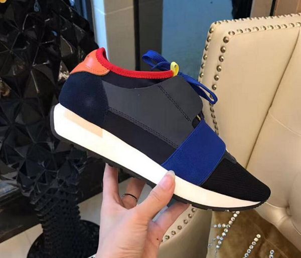 

2018 new popular designer man womans fashion low cut lace up breathable mesh sneaker shoe outdoors race runner casual shoet01, Black