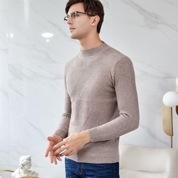 

свитер мужской 19 новый 100%шерсть молодежный crewneck сплошной цвет водолазка свитер чистая шерсть для осени и зимы wintersweater, White;black