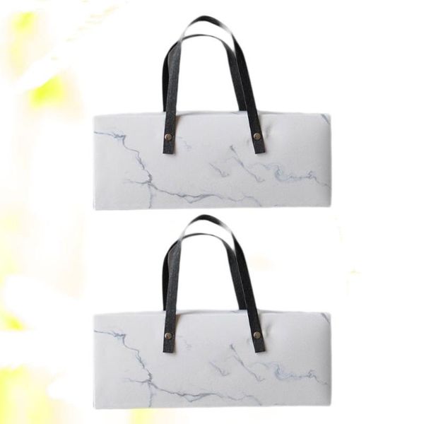 

2pcs fashion marbling cake packaging box portable containers dessert holder full carrying case for baker shop home cake without