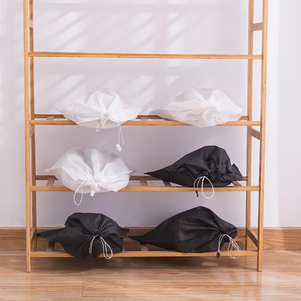 

10pcs shoe dust covers travel-dustproof boot shoes storage drawstring bags organizer solid