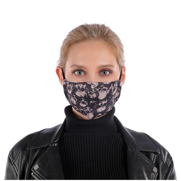 

cloth with 2 pcs filters cotton face maks reusable maskking for germ protection print breathable faceshield mascarillas bandana, Black