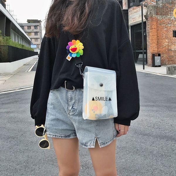 

мода пвх jelly crossbody мешок женщина малого квадрат transparent плечо сумка мобильный телефон мини сумка для девочек