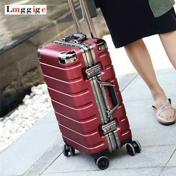 

20"24"inch +pc shell rolling suitcase travel luggage bag universal wheel trip box
