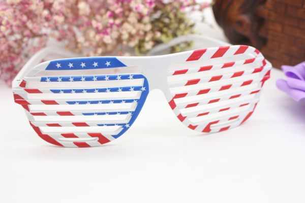 UV-Fahrradbrille USA Erwachsene Kinder Kunststoff Amerikanische Flagge Fensterläden Stil Ballbrille Brille Sonnenbrille