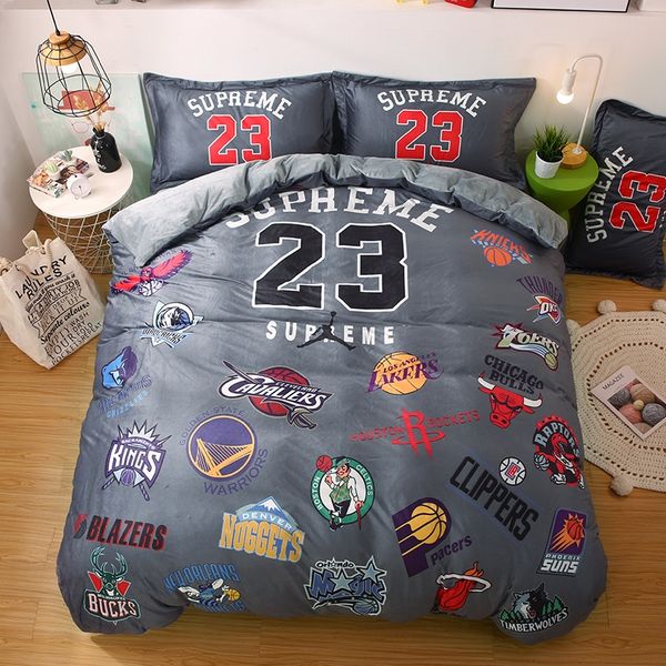 No 23 Basketball Bedding Sets Quilt Sheets Pillowcase High Grade