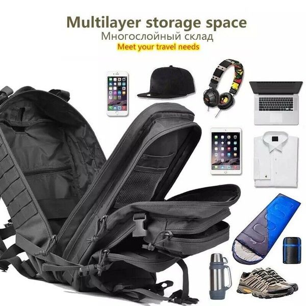 

multifunctional outdoor lapbackpack 45l sports travel large capacity anti-theft waterproof nylon backpack hiking bagk2